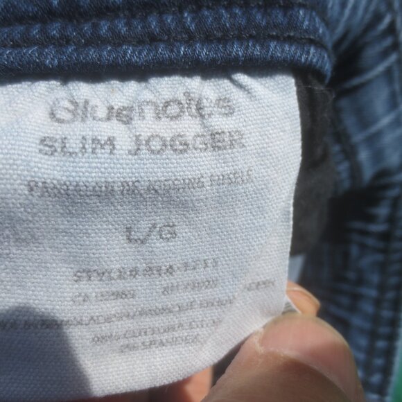 Bluenotes Denim Jean Slim Jogger Rugby Style Denim Jean Pants - Size Large. - Picture 10 of 10